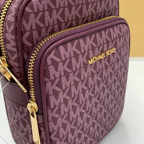 MICHAEL KORS Jet Set Travel Medium Logo Crossbody Bag & Small Coinpouch ID card - Picture 8 of 16